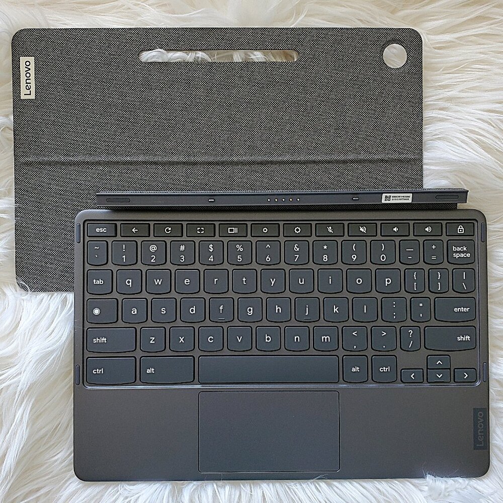 Lenovo Gray Tablet Keyboard Case with Detachable Cover